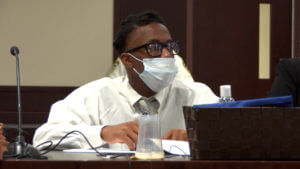 Kaliyha Everett sits in court