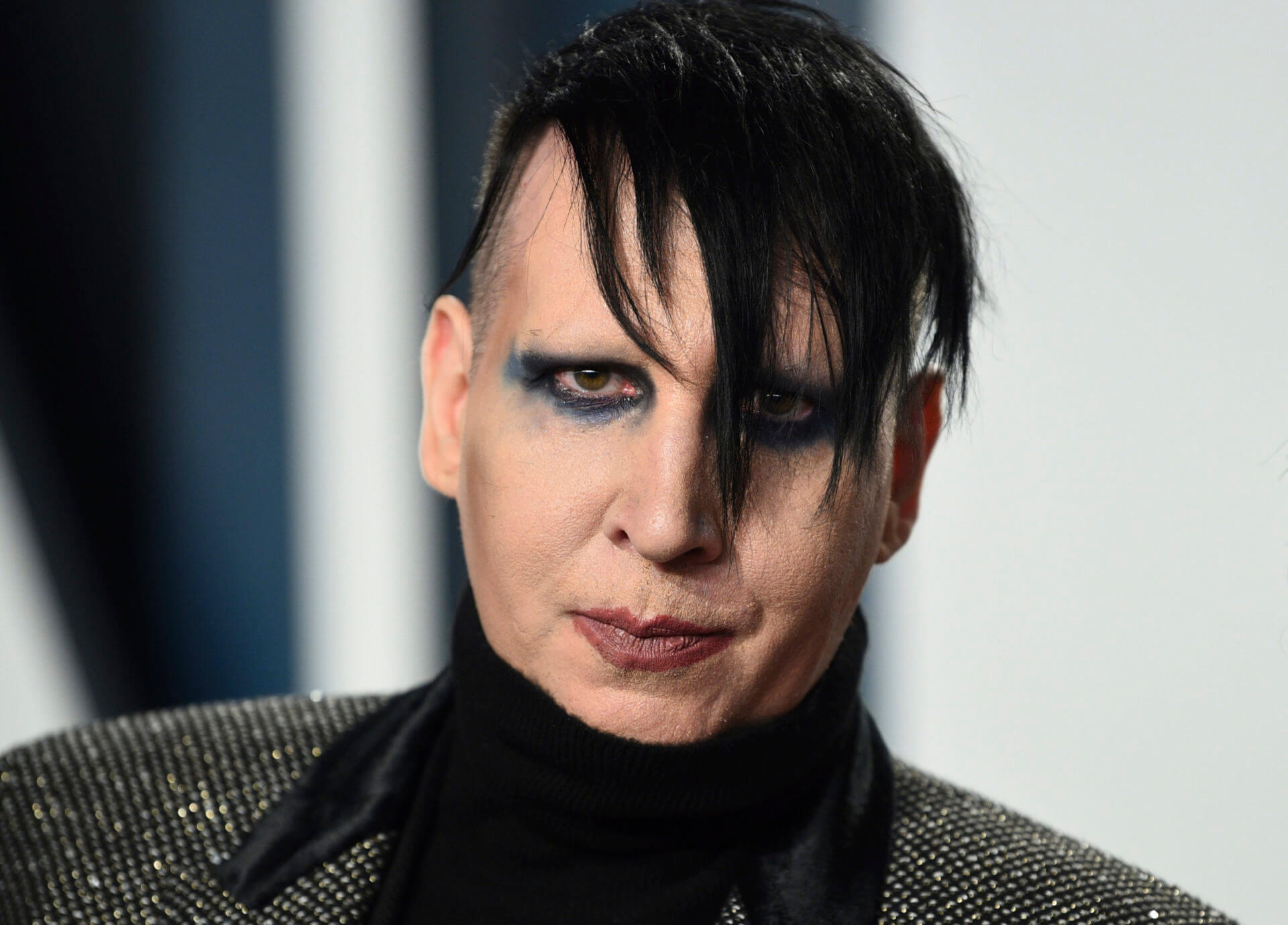 Marilyn Manson arrives at the Vanity Fair Oscar Party