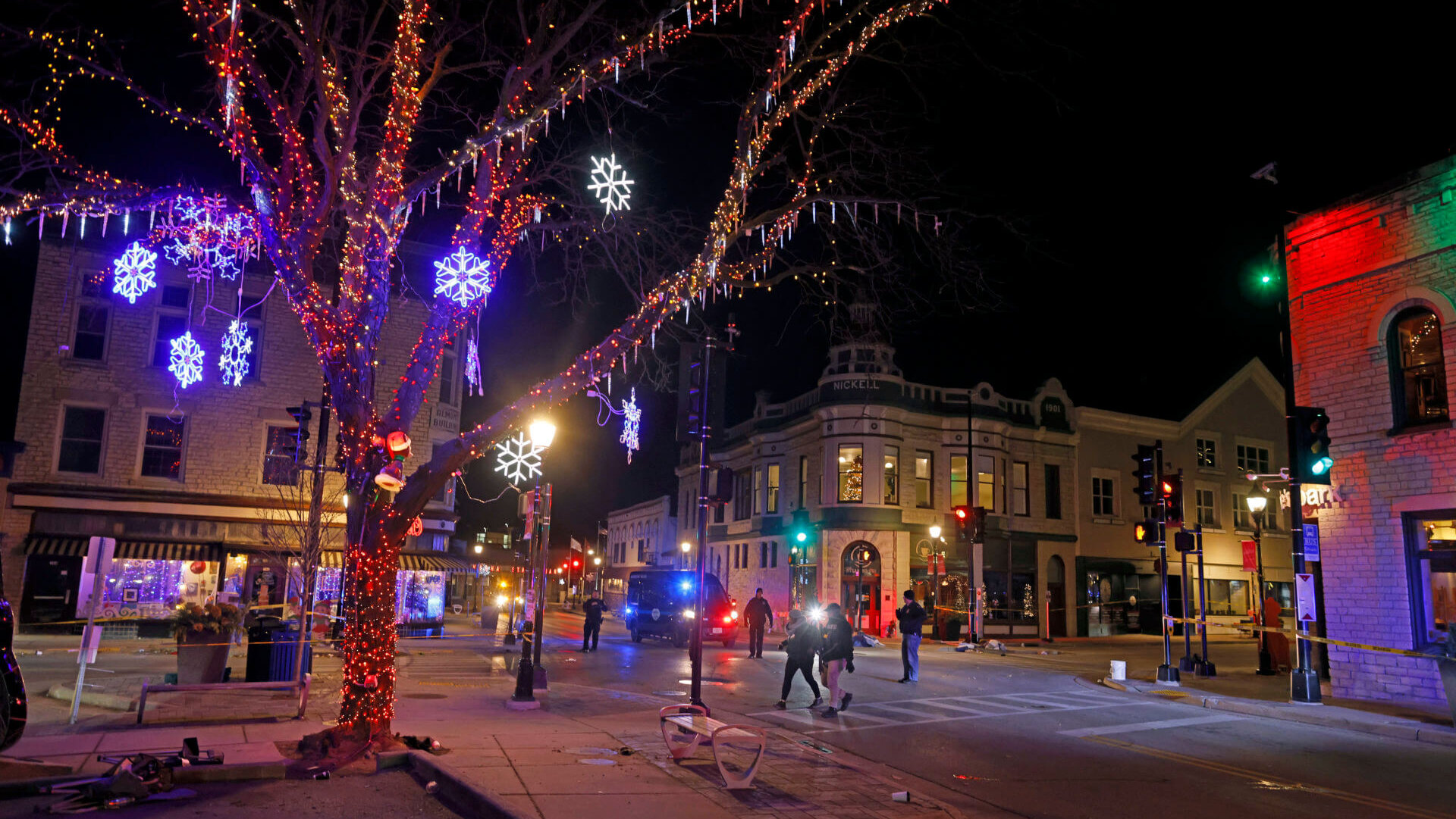 Scene of deadly christmas parade crash in Waukesha, Wis.