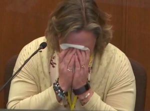 Kim Potter testifies during her trial