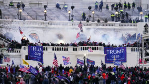 capitol riot with smoke