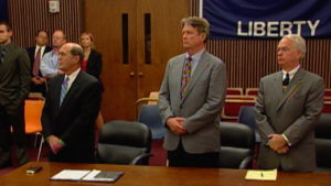 Jeffrey Krotine listens as a mistrial is declared in his murder trial