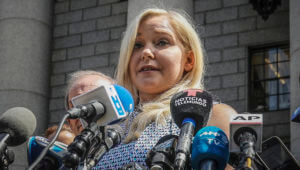 Virginia Roberts Giuffre holds a news conference