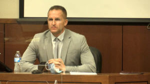 Brett Hankison testifies in his own defense in his wanton endangerment trial related to the Breonna Taylor botched raid
