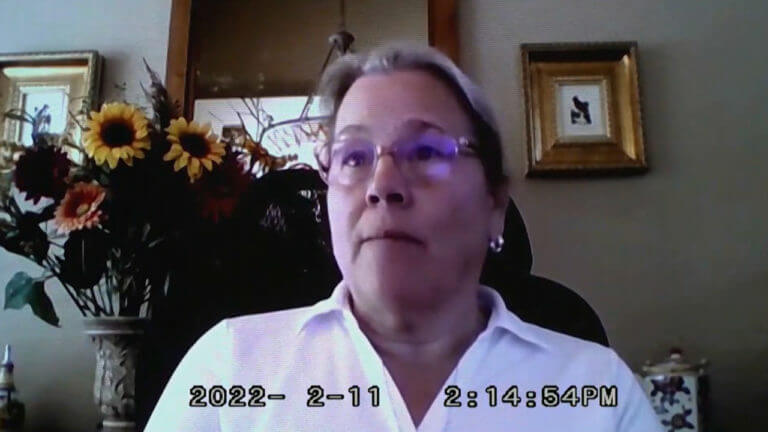 The jury views video deposition from Tina Newman