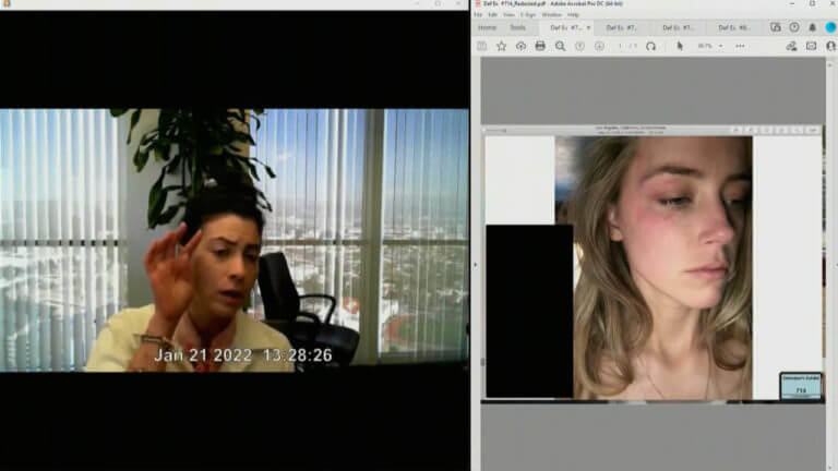The jury views video deposition from Raquel Pennington