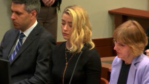 amber heard appears in court