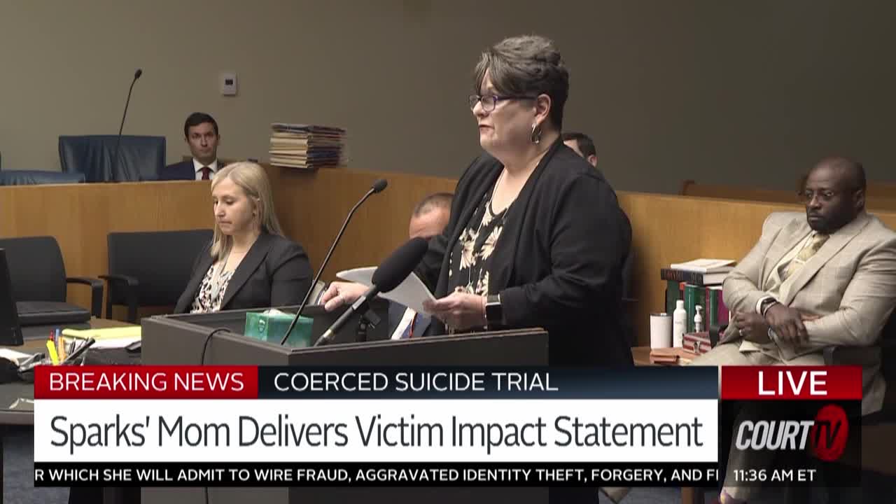 Coerced Suicide Trial Sentencing Victims Mother Gives Impact 