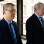 Former Minneapolis police officer Tou Thao, left, and his attorney Robert Paule arrive for sentencing for violating George Floyd's civil rights