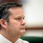 Chad Daybell sits during a court hearing