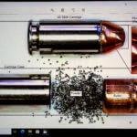 Close up photo of bullet used in Ohio Family Massacre trial.