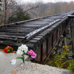 Flowers are placed at the Monon High