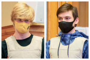 Jeremy Goodale, left, and Willard Miller at the Jefferson County Courthouse