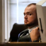 George Wagner IV looks across the courtroom during his trial.