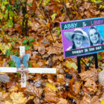 A makeshift memorial to Liberty German, and Abigail Williams