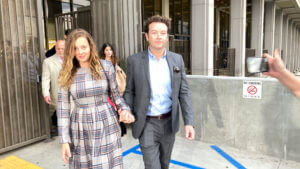 Bijou Phillips and Danny Masterson leave court