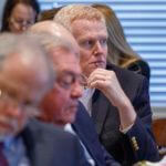 Alex Murdaugh listens at the Colleton County Courthouse during the first day of jury selection