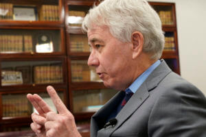 District attorney Steve Mulroy speaks during an interview with the Associated Press, in response to the investigation of the death of Tyre Nichols