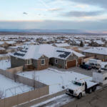 Scene outside near a home where eight members of a family were killed in Enoch, Utah