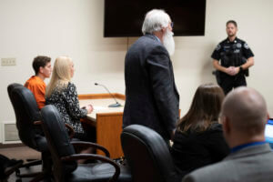 Latah County Prosecutor Bill Thompson, standing, addresses the court during a hearing for Bryan Kohberger