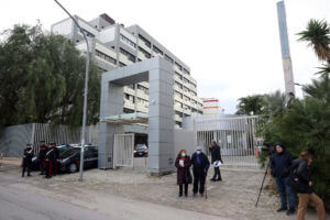 External view of the private clinic where Mafia boss Matteo Messina Denaro was arrested in Palermo