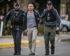 Solomon Pena is taken into custody by Albuquerque Police