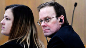 Mark Jensen in court on day 1 of jury selection in 2023