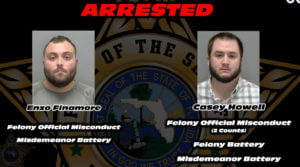 Enzo Finamore and Casey Howell mugshots