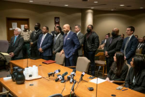 police officers accused of murder in the death of Tyre Nichols appear with their attorneys at an indictment hearing