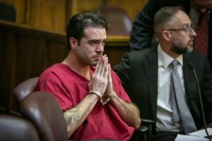 Pablo Lyle tries to regain his composure after reading a statement in court apologizing to the Hernández family