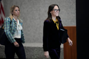 Attorneys for R. Kelly, Jennifer Bonjean, right, and Ashley Cohen arrive at the Dirksen Federal Building