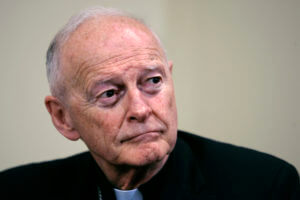 Cardinal Theodore McCarrick looks concerned.