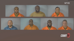 Booking photos of 7 deputies charged with second-degree murder.