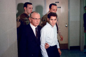 This June 1968 photo shows Sirhan Sirhan, right, accused assassin of Sen. Robert F. Kennedy, with his attorney Russell E. Parsons