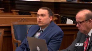 Zachariah Anderson in court during closing arguments