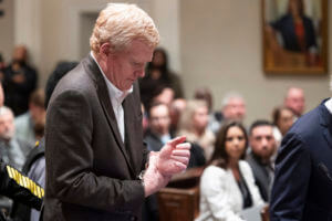 Alex Murdaugh stands in court