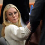 Actor Gwyneth Paltrow looks on before leaving the courtroom