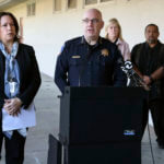 Santa Rosa Police Chief John Cregan addresses the media.