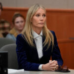 Gwyneth Paltrow reacts as the verdict in her trial is announced