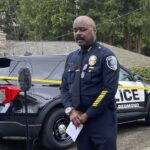 Redmond Police Chief Darrell Lowe speaks to media in Redmond, Wash