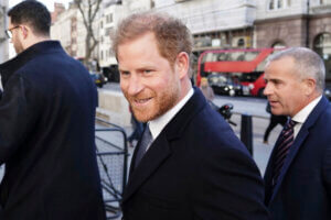 Prince Harry arrives at the Royal Courts Of Justice