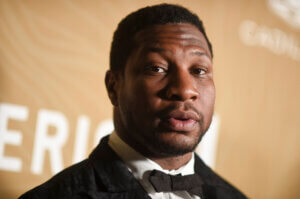 Jonathan Majors arrives at the American Black Film Festival Honors