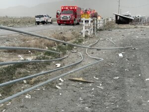 photo showing crash scene