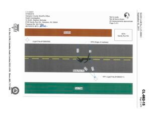 diagram shows body's position in a road