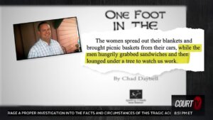 Graphic featuring a quote from one of Chad Daybell's books.