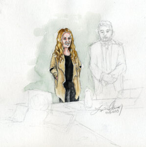 ourtroom sketch depicts Lori Vallow Daybell