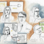 Composite sketch of Katherine Dace, David Sincerbeaux, Rylene Nowlin, Tara Martinez and Chuck Kunsaitis