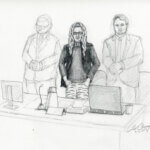 Courtroom sketch of Lori Vallow Daybell during jury selection