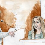 Sketch of Zulema Pastenes testifying