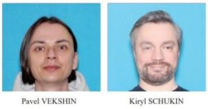 photos of Pavel Vekshin (left) and Kiryl Schukin (right)